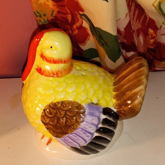 FALL SEASON THANKSGIVING COLORFUL SALT AND PEPPER SHAKERS TURKEY'S & PUMPKINS - Picture 3 of 7